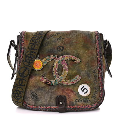 Chanel Washed Toile Graffiti On The Pavements Messenger Khaki Multicolor 1 of 10