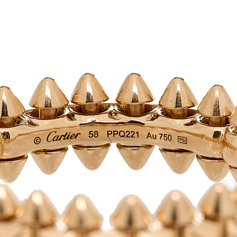 Cartier 18K Pink Gold SM Clash De Cartier Ring 58 8.25 4 of 5
