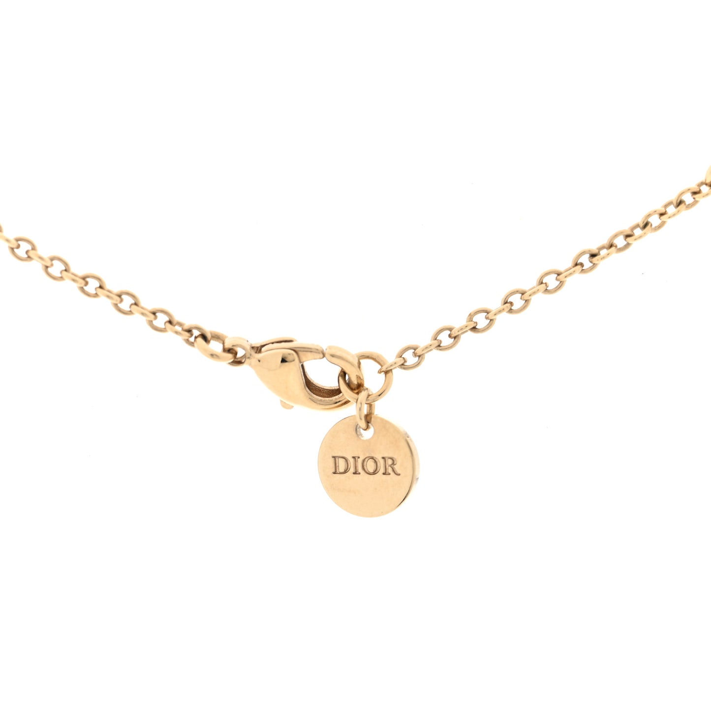 Metal Crystal Clair D Lune Necklace Gold