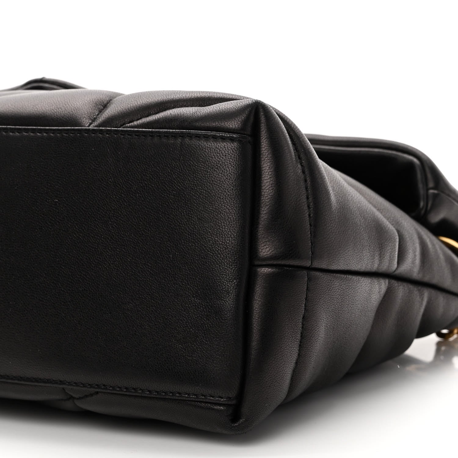 Saint Laurent Lambskin Quilted Small Loulou Puffer Monogram Chain Satchel Black 11 of 11