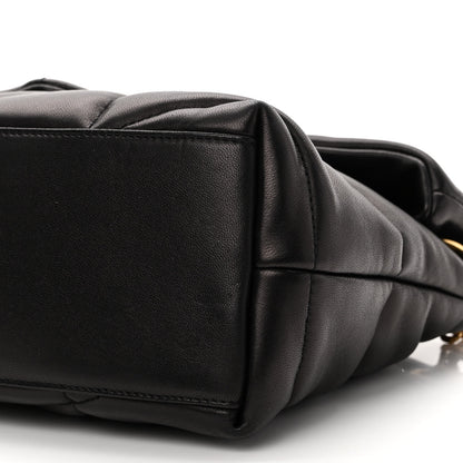 Saint Laurent Lambskin Quilted Small Loulou Puffer Monogram Chain Satchel Black 11 of 11