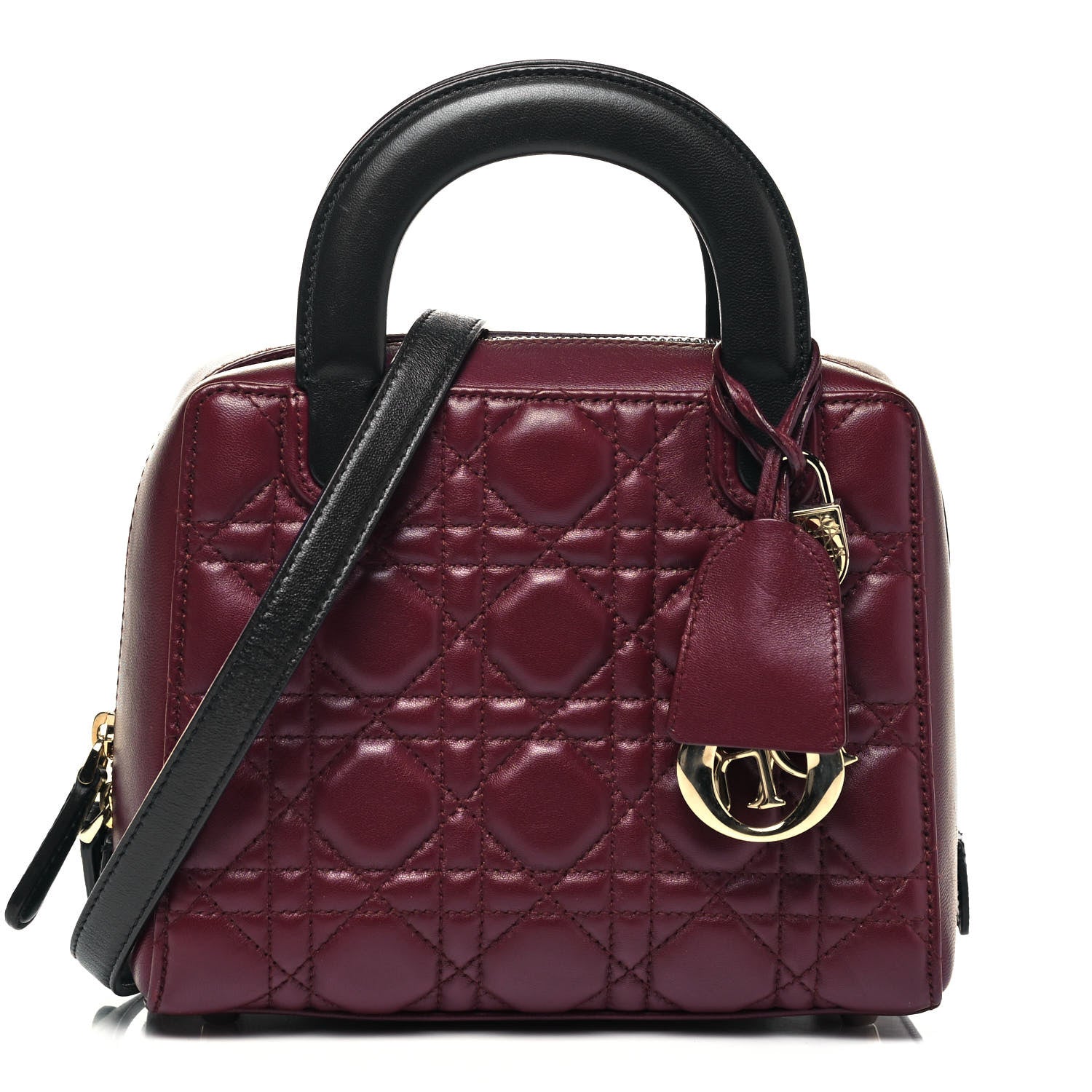 Christian Dior Lambskin Cannage Lily Tote Red Sapphire Blue 1 of 9