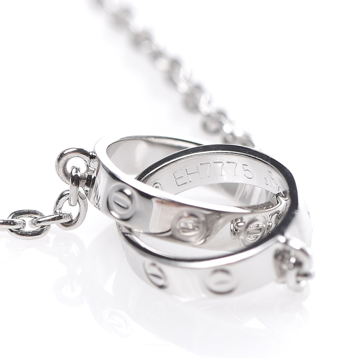 18K White Gold Interlocking LOVE Bracelet