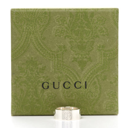 Gucci Sterling Silver G Cutout Band Ring 54 6.75 9 of 9