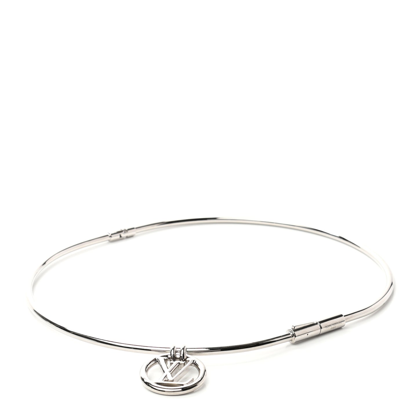 Metal LV Circle Belt M Silver