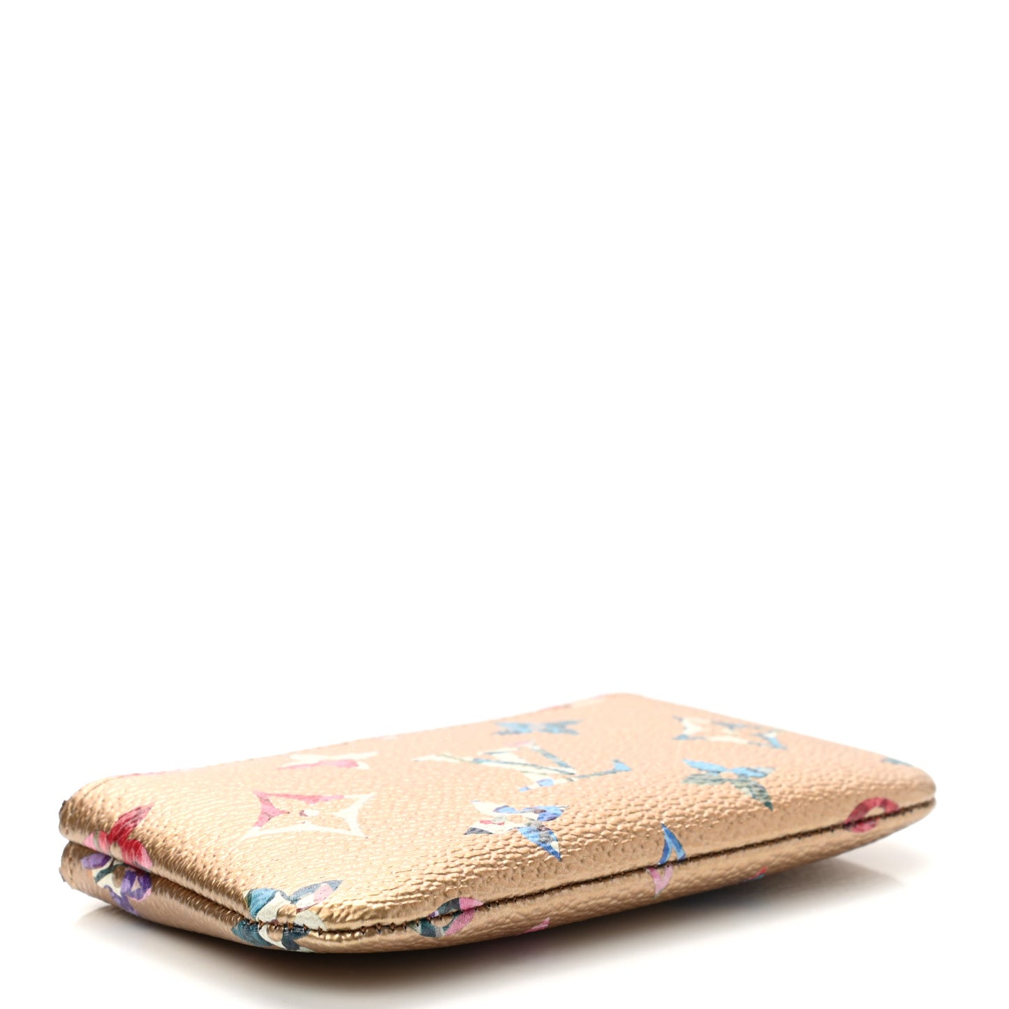 Metallic Monogram LV Garden Key Pouch Gold