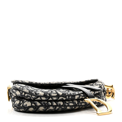 Christian Dior Oblique Saddle Bag Blue 4 of 11