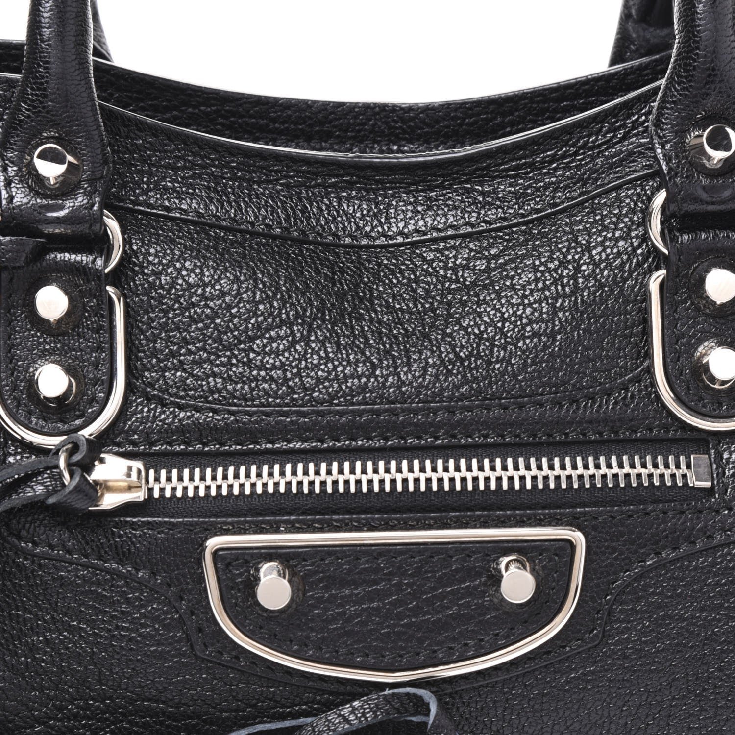 Balenciaga Chevre Silver Metallic Edge Hardware S City Black 8 of 8