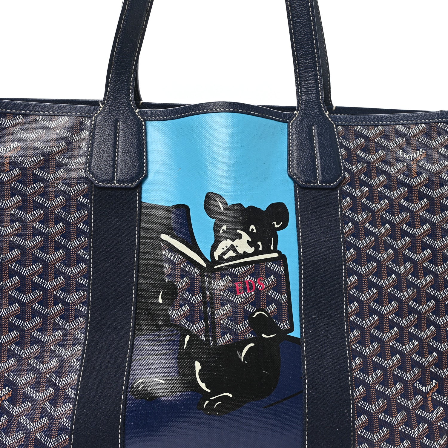 Goyard Goyardine Villette Tote Blue 1833464 – FASHIONPHILE