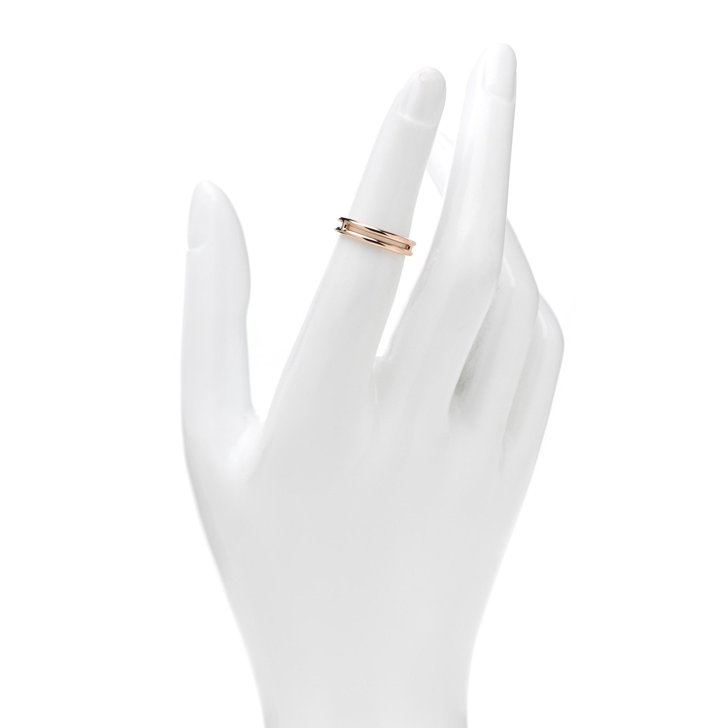 Hermes 18K Rose Gold Ariane Wedding Band Ring 49 5 2 of 5