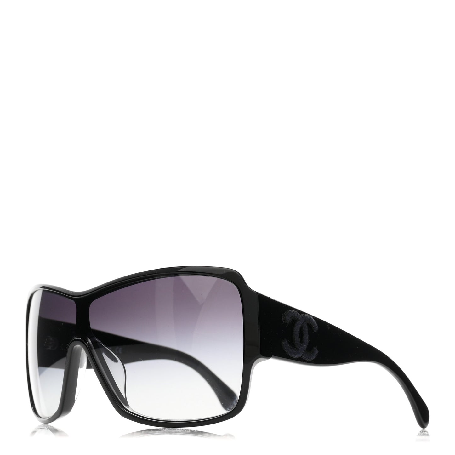 Acetate Shield Sunglasses 5449-A Black