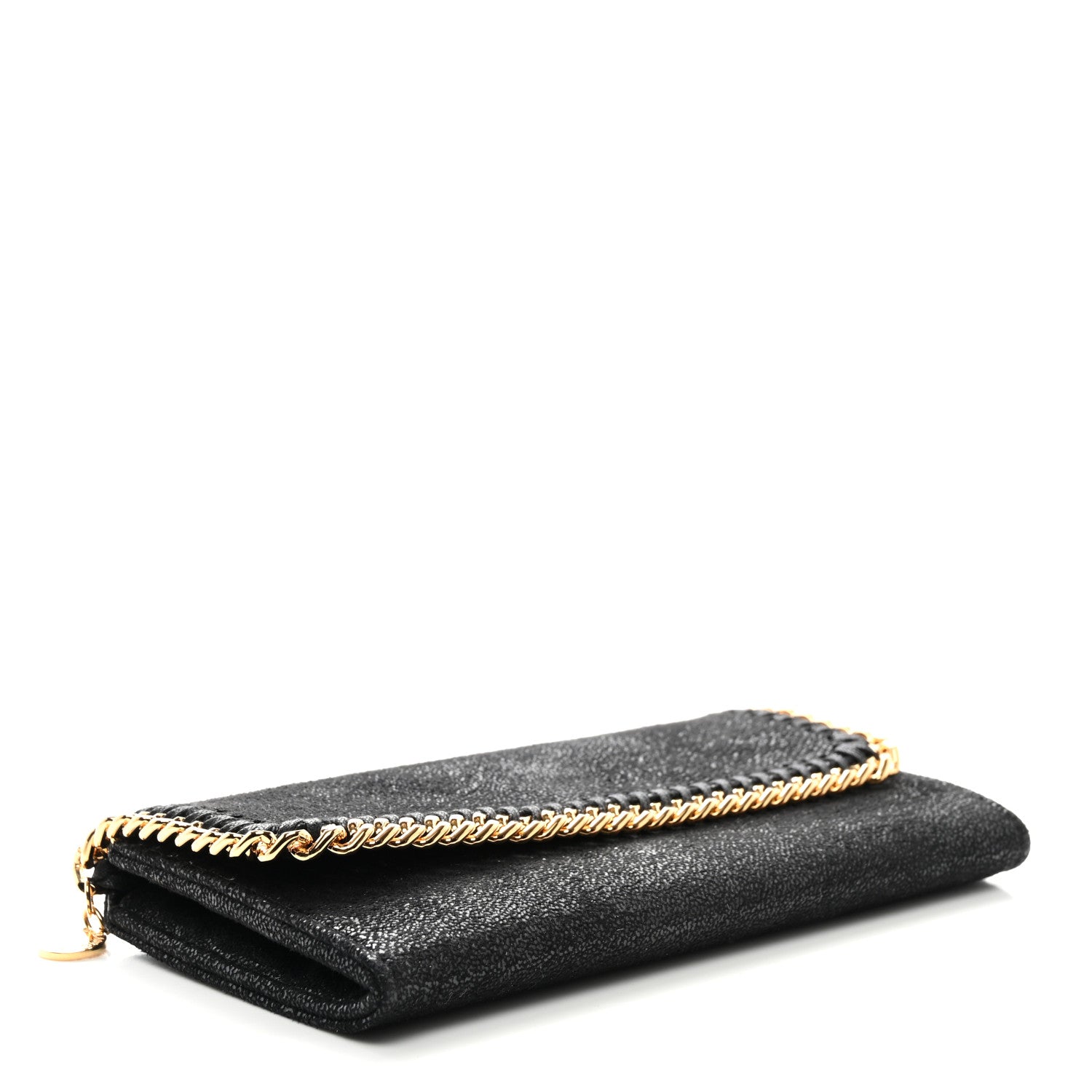 Stella McCartney Shaggy Deer Falabella Flap Wallet Black 4 of 6