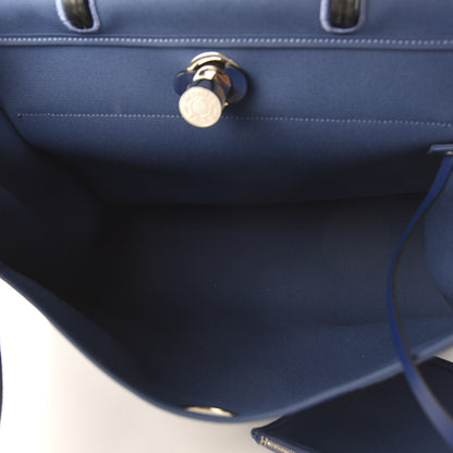 Hermes Toile Vache Hunter Herbag Zip 39 MM Bleu Brighton Bleu Saphir 5 of 10