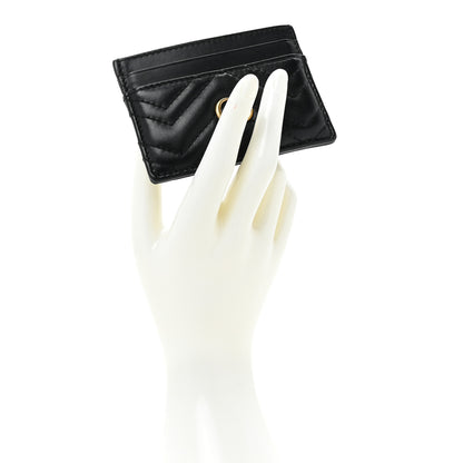 Gucci Calfskin Matelasse GG Marmont Card Holder Black 2 of 10