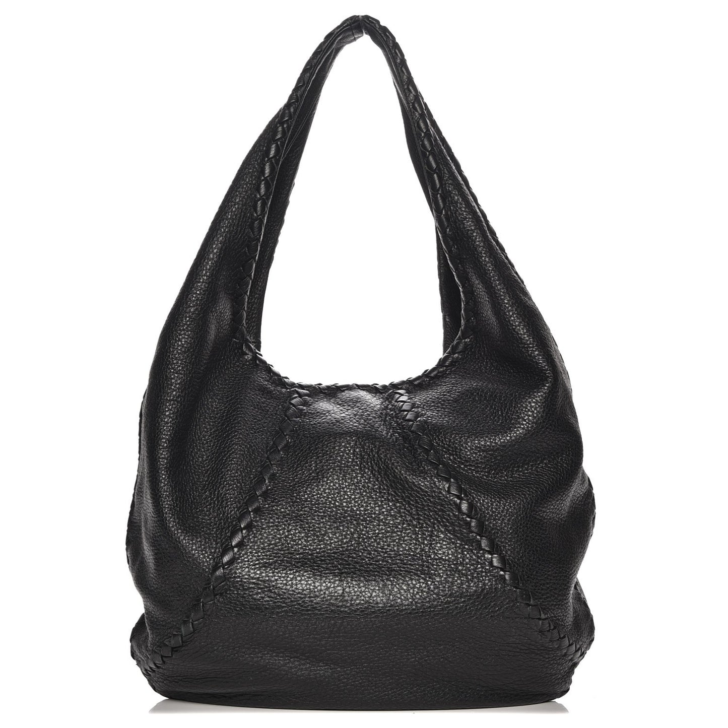 Cervo Deerskin Large Hobo Nero Black