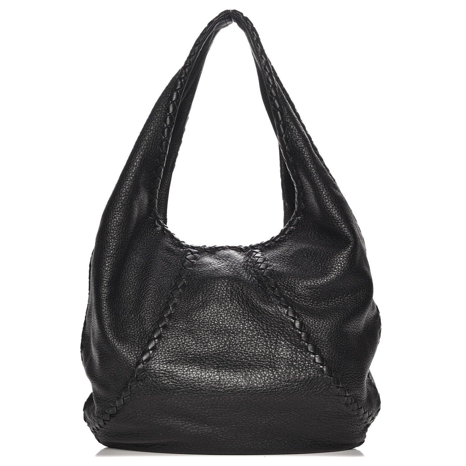 Bottega Veneta Cervo Deerskin Large Hobo Nero Black 1 of 11