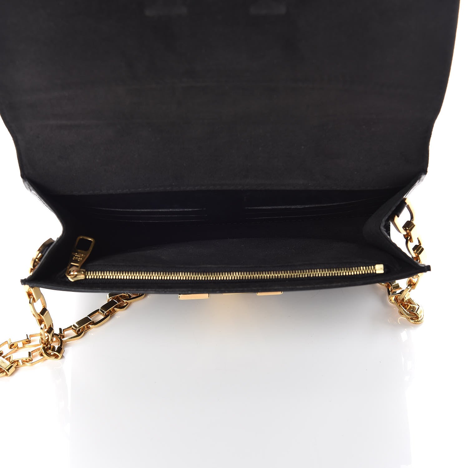 Louis Vuitton Calfskin Chain Louise GM Black 5 of 10