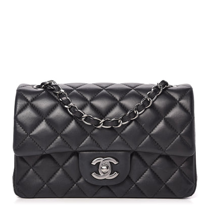 Chanel Lambskin Quilted Mini Rectangular Flap Black 1 of 11