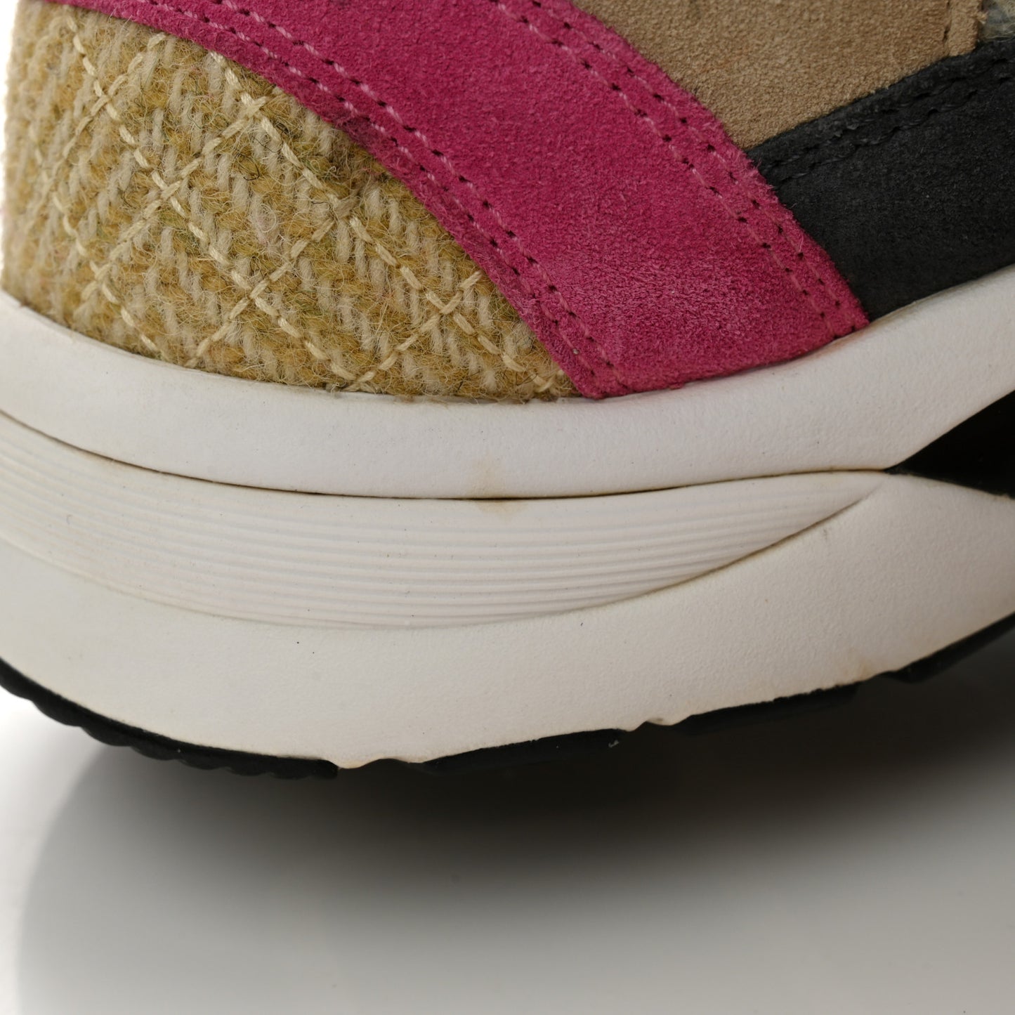 Fabric Suede Calfskin CC Sneakers 36.5 Pink Beige Multicolor