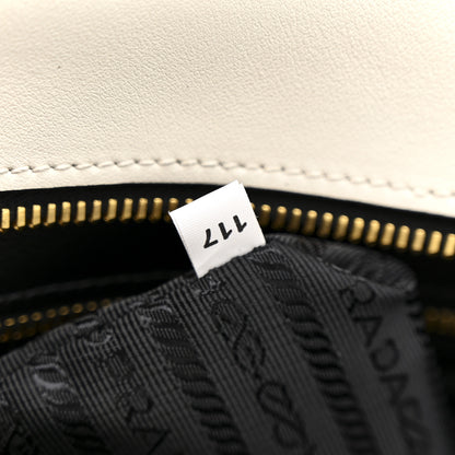 Prada Saffiano City Calfskin Medium Esplanade White Black 7 of 13