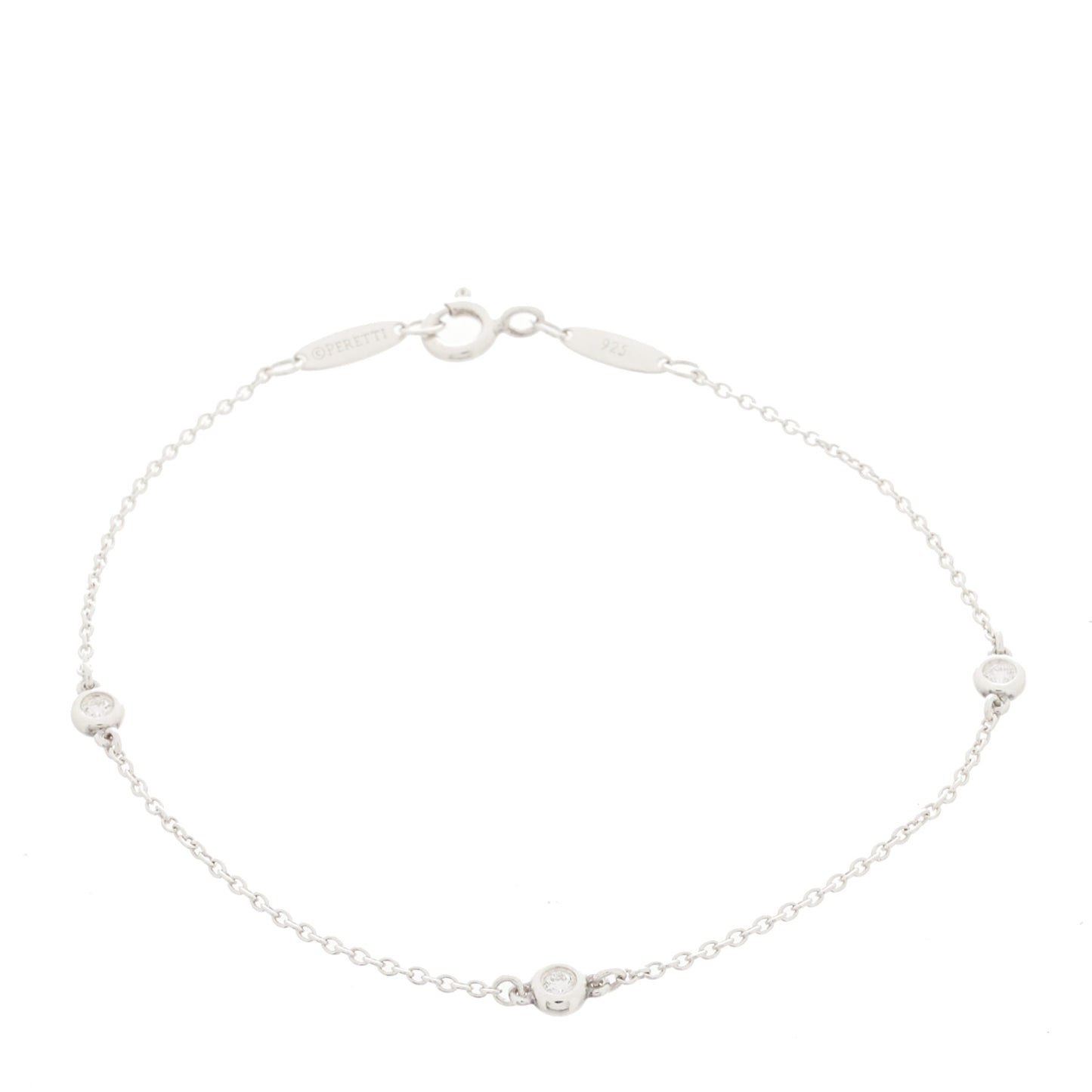 Sterling Silver Diamond .09ct Elsa Peretti Diamonds By The Yard Bracelet