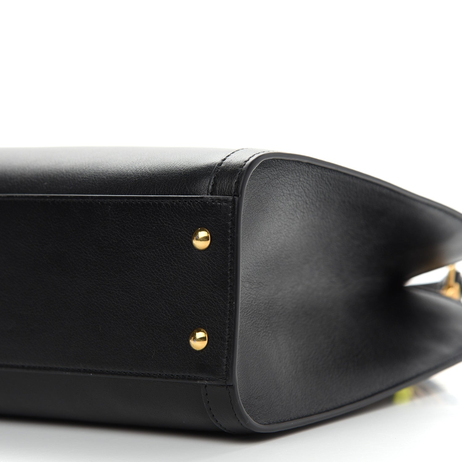 Gucci Calfskin Small Diana Tote Bag Black Yellow Fluo 9 of 14