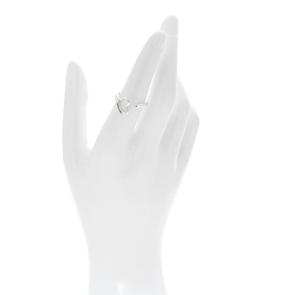 Tiffany Sterling Silver Elsa Peretti Open Heart Ring 53 6.5 2 of 5