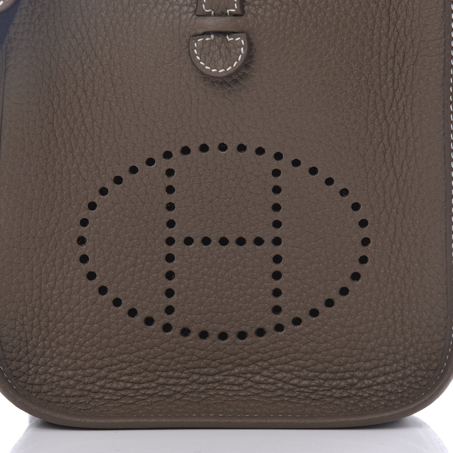 Hermes Taurillon Clemence Amazone Evelyne TPM Etoupe Bleu Indigo 8 of 10