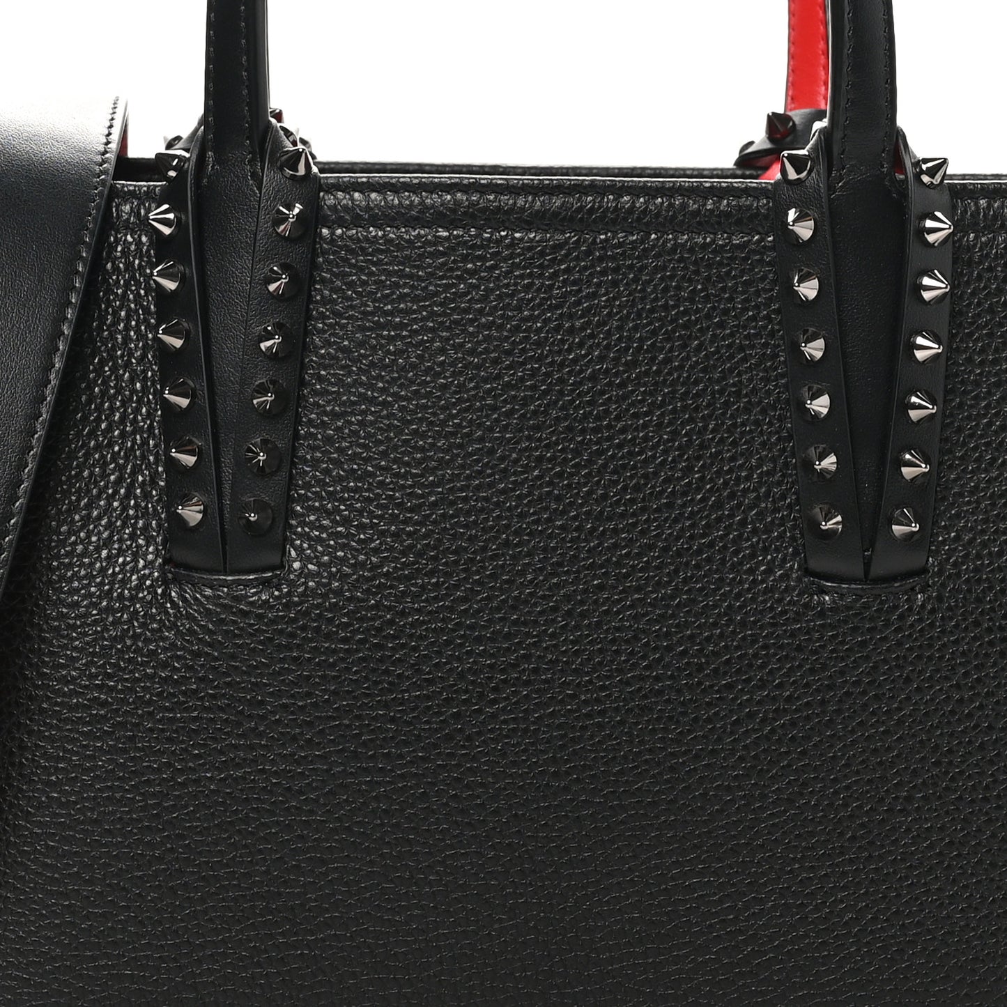 Calfskin Spikes Mini East West Cabata Tote Black