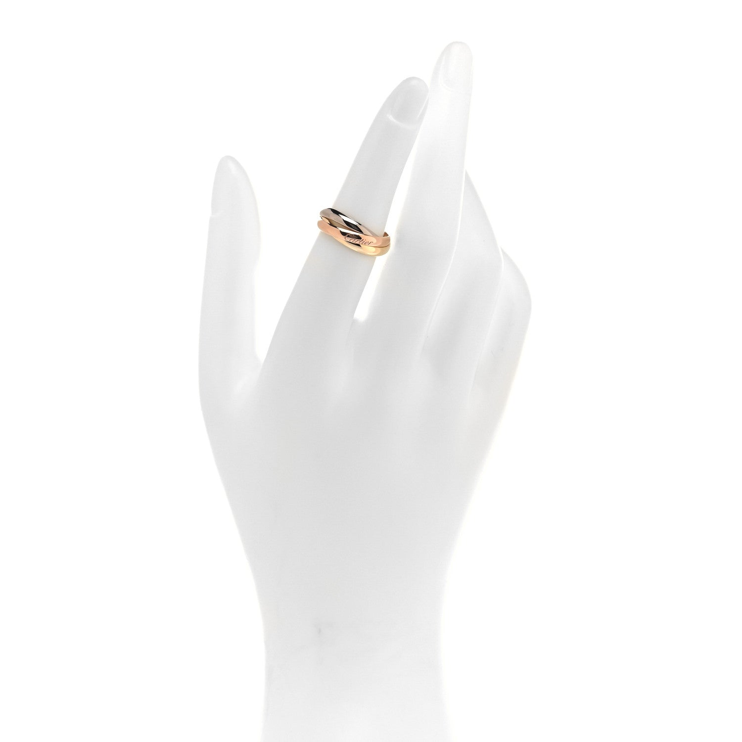 Cartier 18K Pink Yellow White Gold Small Trinity Ring 51 5.75 2 of 6
