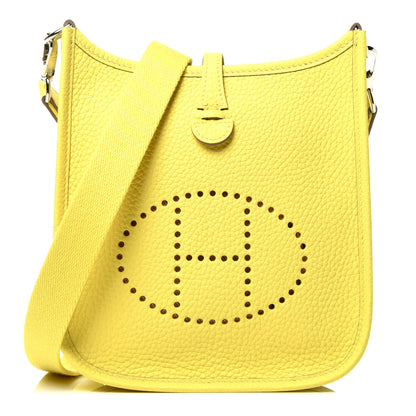 Hermes Taurillon Clemence Evelyne TPM Lime 1 of 8