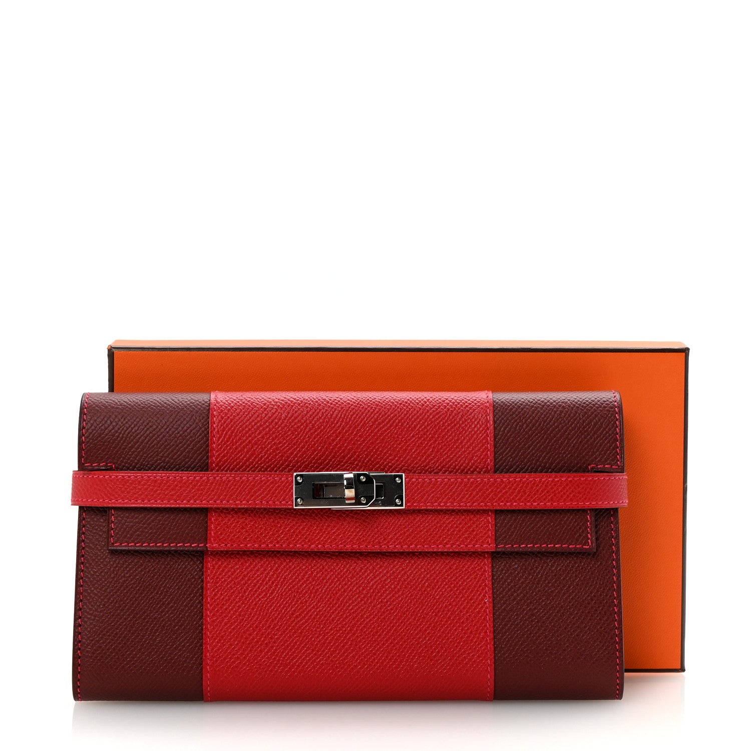 Hermes Epsom Flag Kelly Longue Wallet Rouge Casaque Rouge H 8 of 8