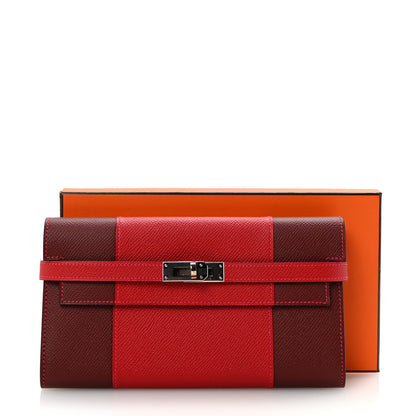 Hermes Epsom Flag Kelly Longue Wallet Rouge Casaque Rouge H 8 of 8
