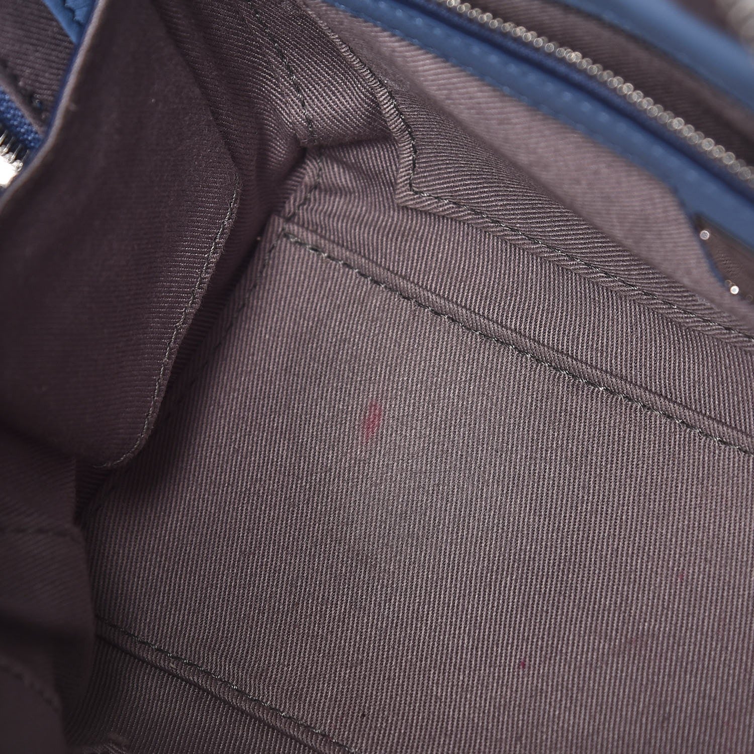 MCM Calfskin Ottomar Monogram Small Boston Bag Blue 10 of 17