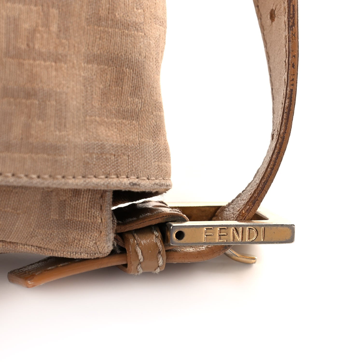 Fendi Zucchino Vitello Mama Baguette Beige Tortora 9 of 12