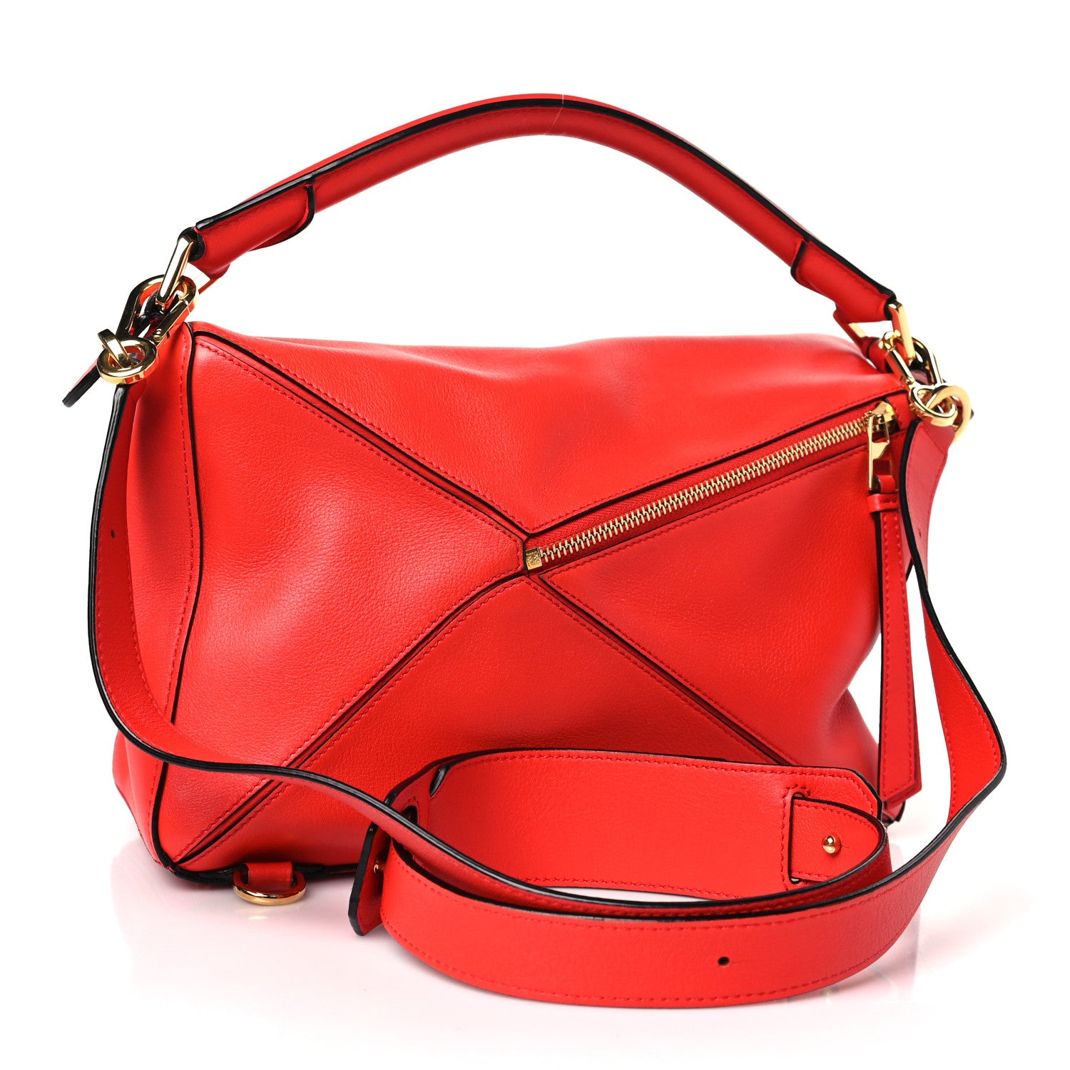 Loewe Calfskin Medium Puzzle Bag Scarlet 3 of 12