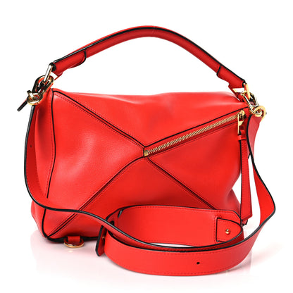 Loewe Calfskin Medium Puzzle Bag Scarlet 3 of 12