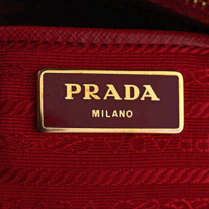 Prada Saffiano Lux Large Galleria Double Zip Tote Fuoco 6 of 11