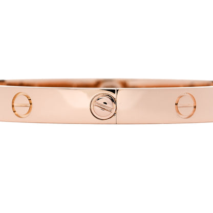 Cartier 18K Pink Gold 4 Diamond LOVE Bracelet 17 3 of 7
