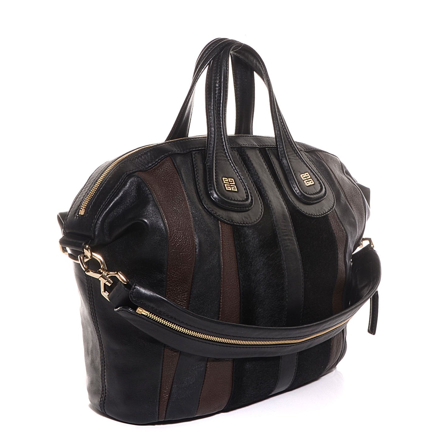 Calf Hair Calfskin Medium Nightingale Brown Black