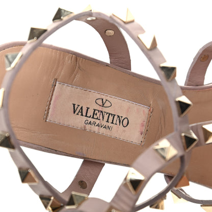 Valentino Garavani Calfskin Rockstud 60mm City Sandals 35.5 Poudre 6 of 9