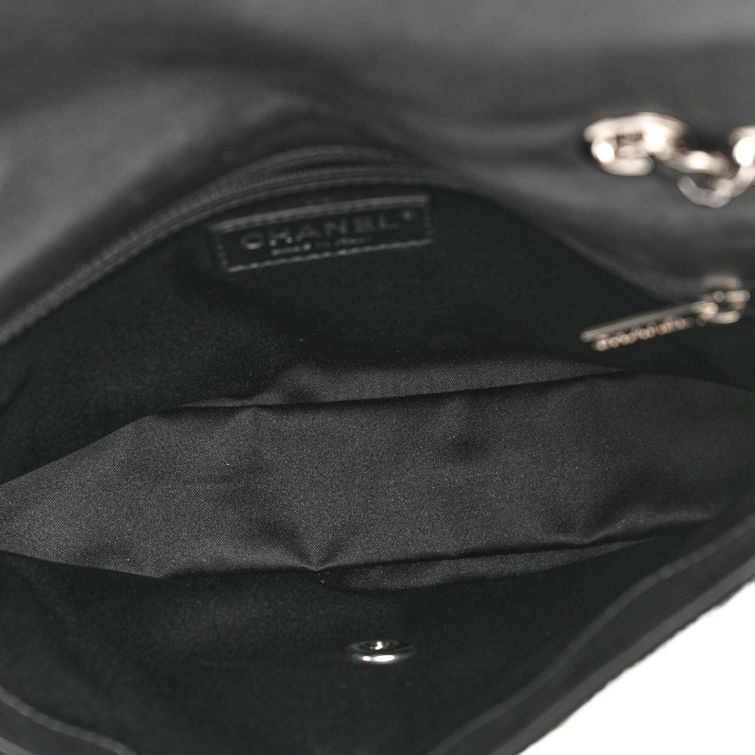 Chanel Sequin Embroidered Medium Flap Black White 5 of 11