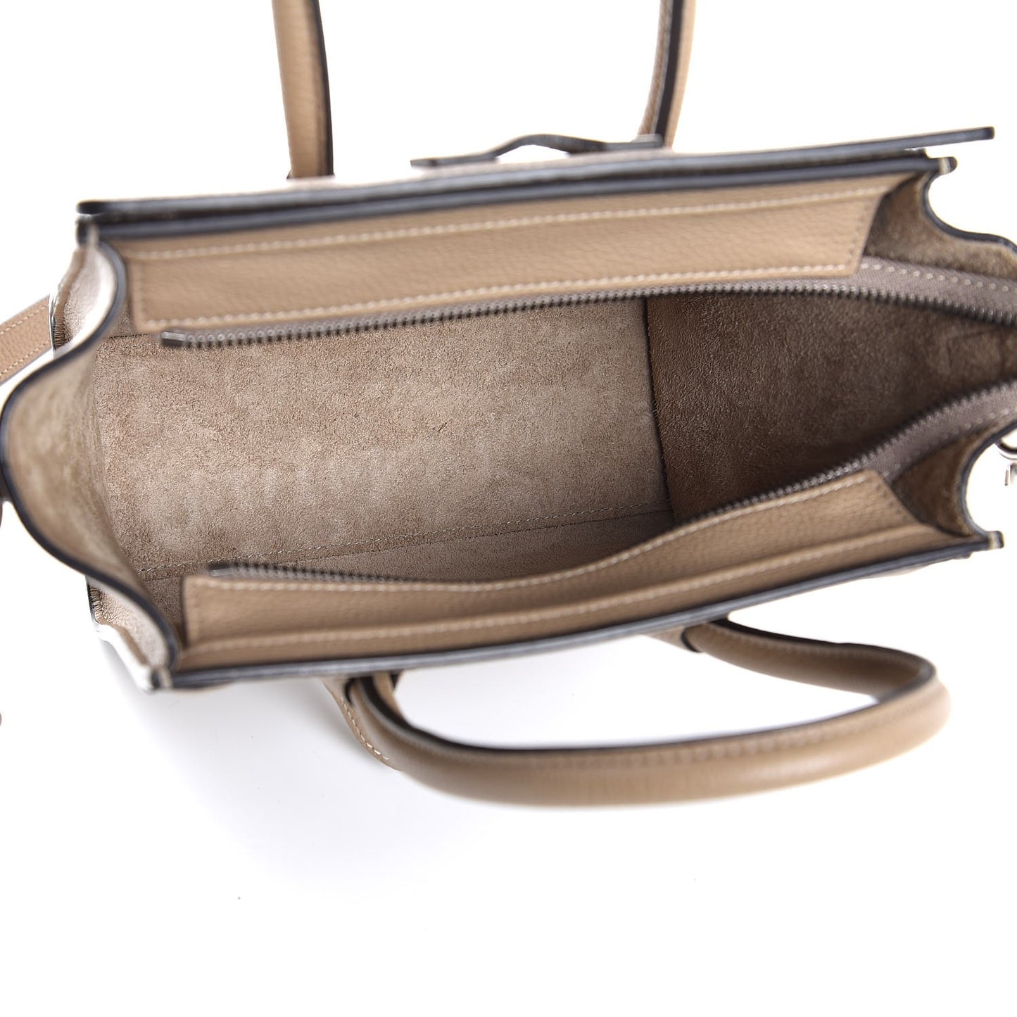 Drummed Calfskin Nano Luggage Dune