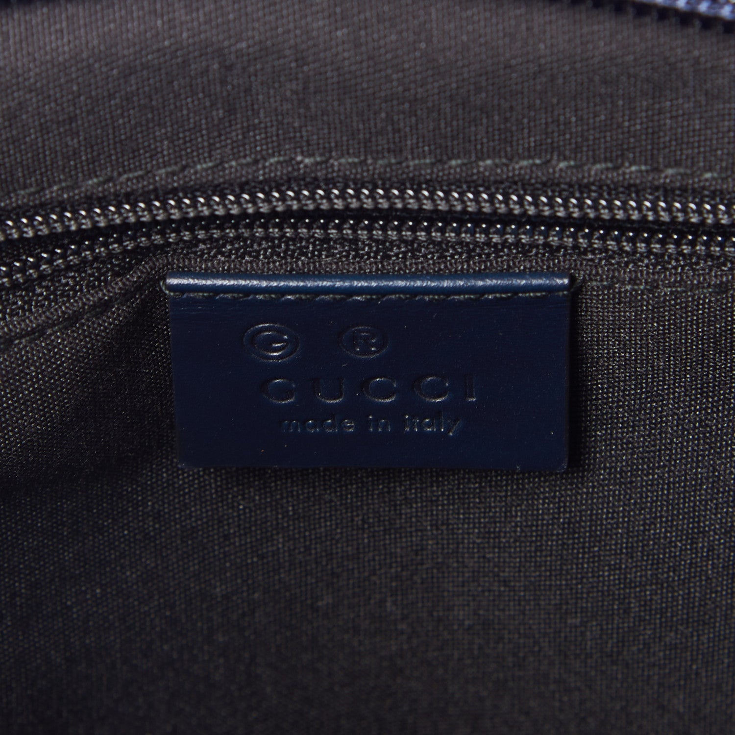 Gucci GG Plus Monogram Medium Flat Messenger Bag Navy 8 of 9