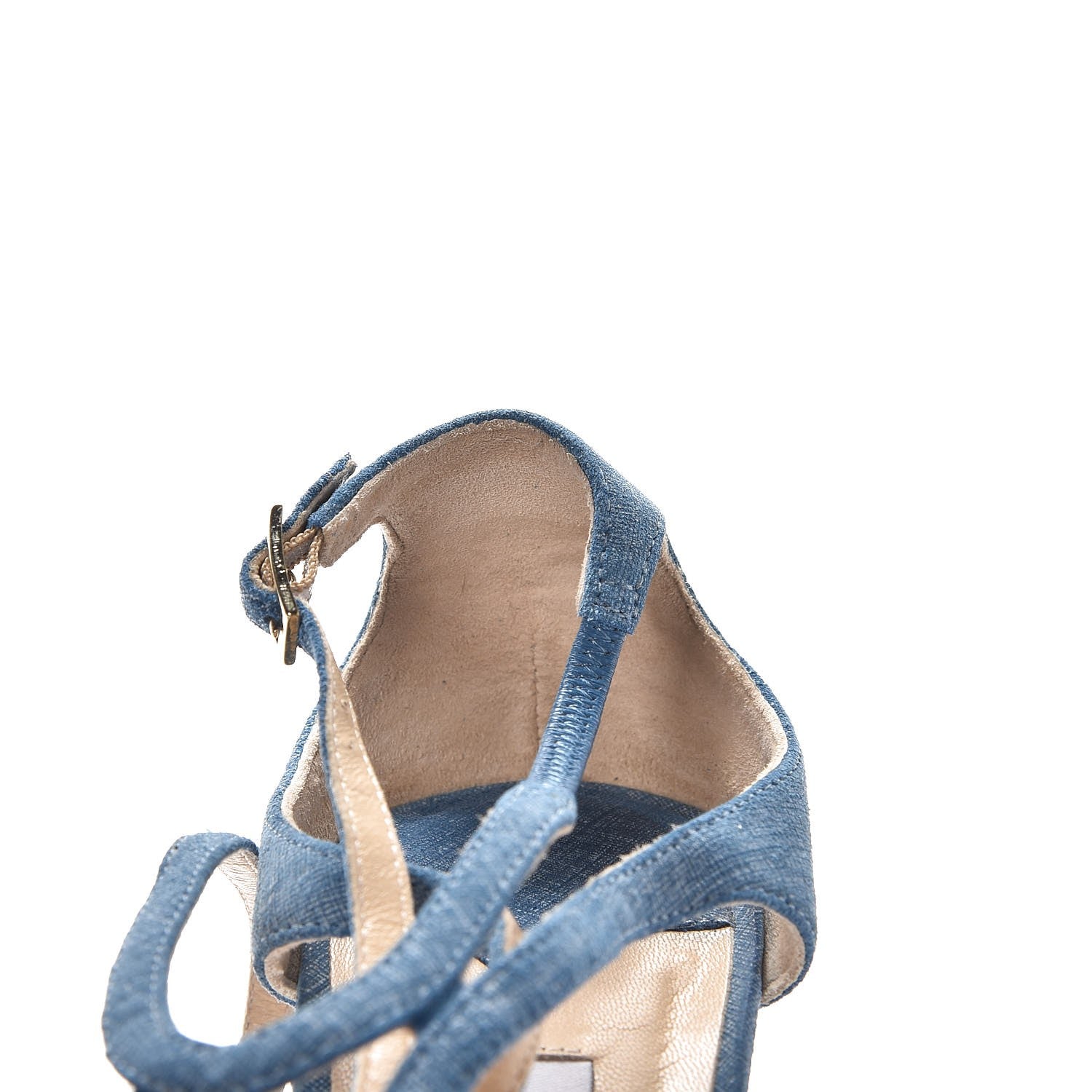 Jimmy Choo Denim Lang Sandals 38.5 Blue 14 of 15