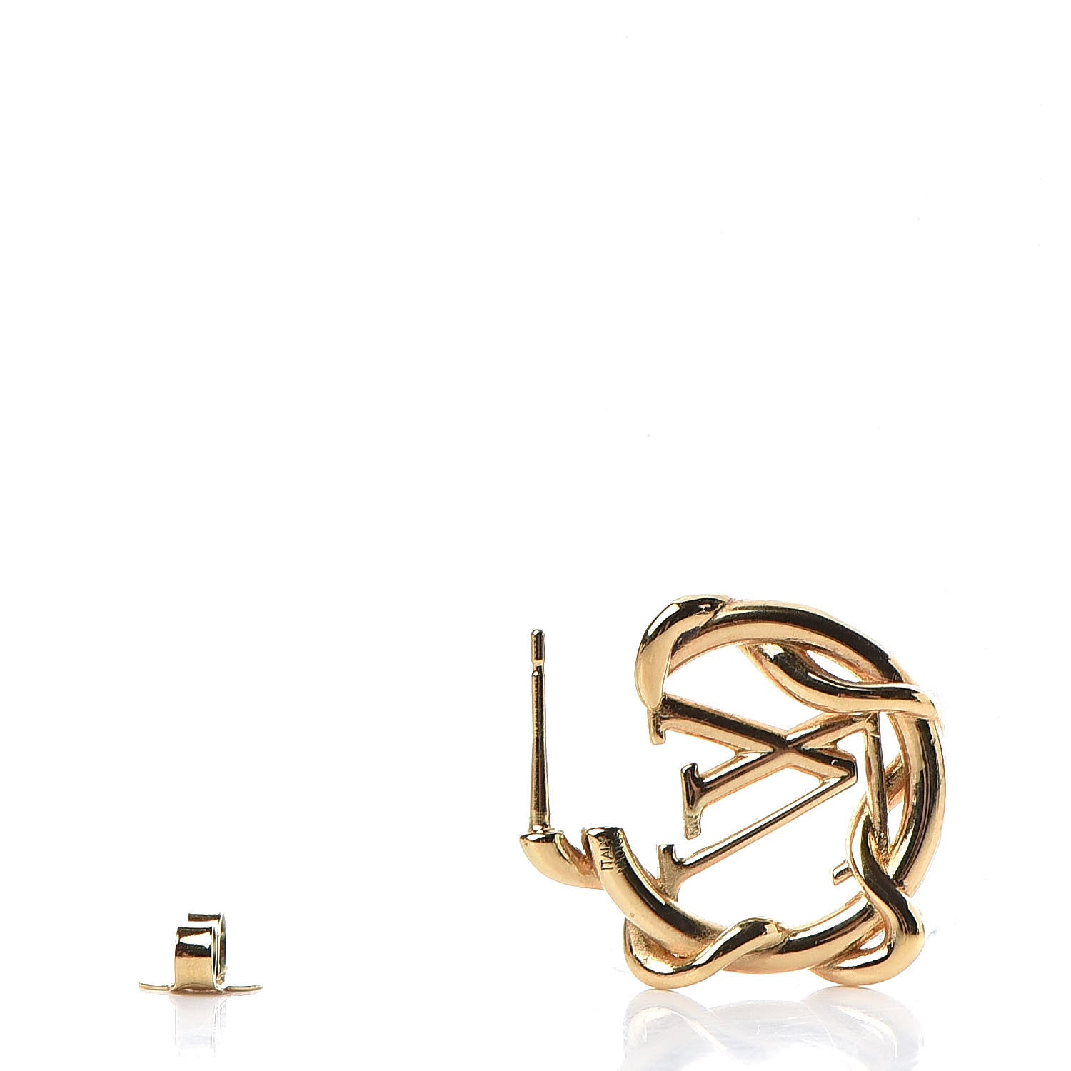 Louis Vuitton Garden Louise Hoop Earrings Gold 4 of 5