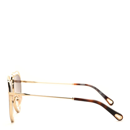 Chloe Metal Poppy Love Heart Sunglasses CE131S Havana Rose 3 of 7