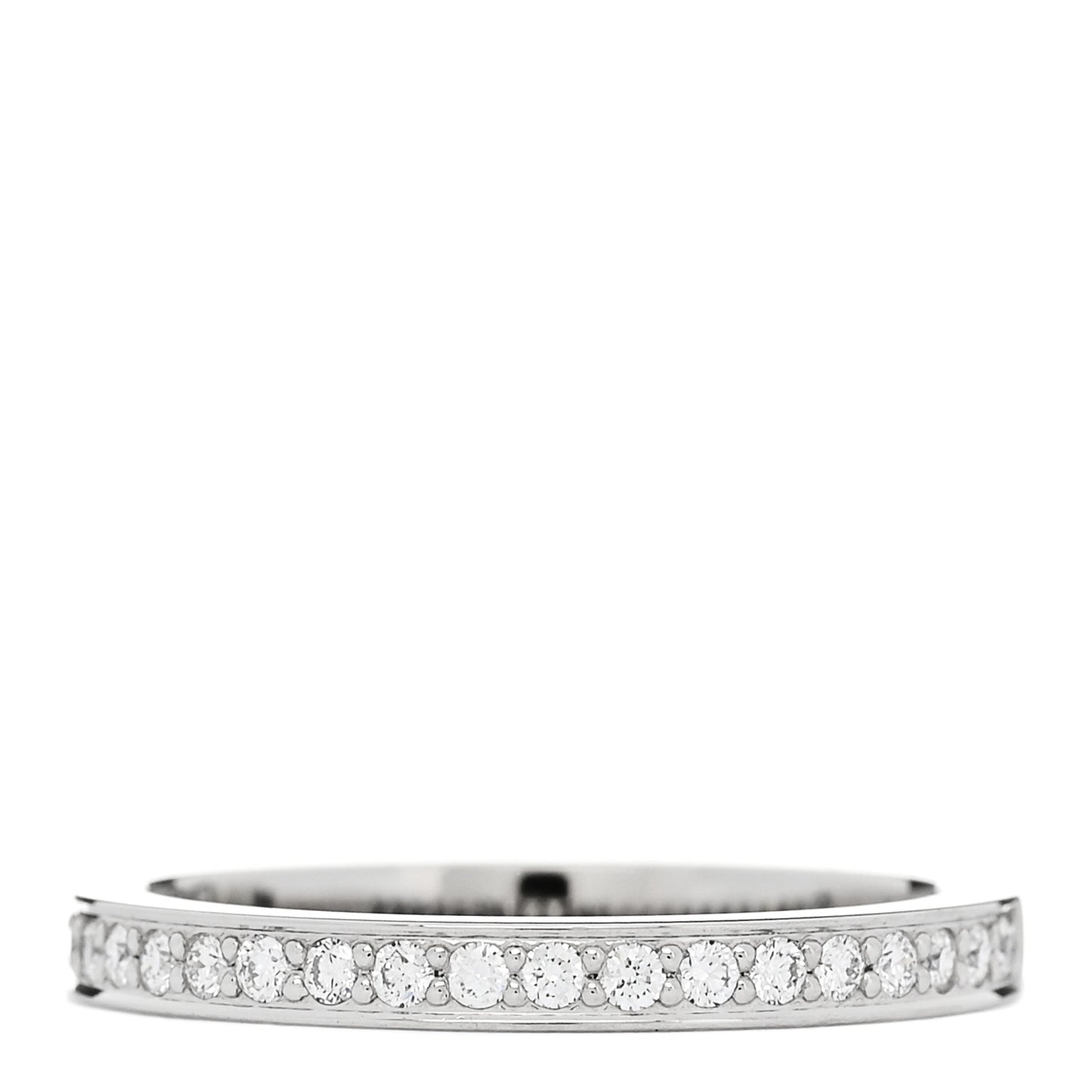 Platinum Diamond .17ctw 2mm Half Circle Wedding Band Ring 52 6