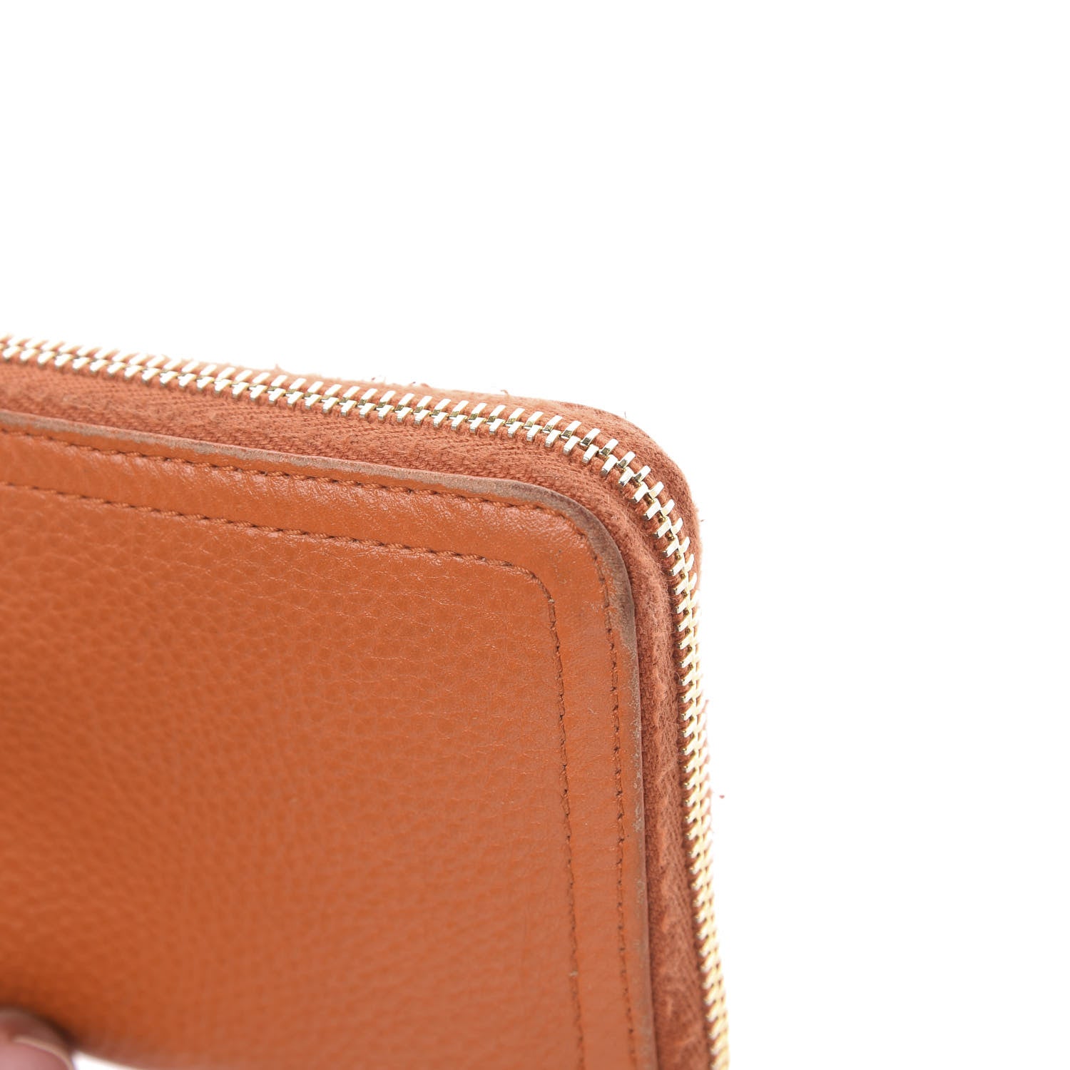 Prada Vitello Daino 2/3 Zip Continental Wallet Papaya 13 of 17