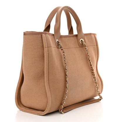 Chanel Mixed Fibers Small Deauville Tote Camel 4 of 11